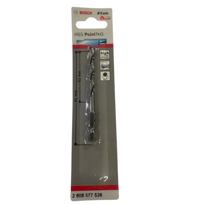 Mey İthalat® Bosch Pointteq Altıgen Şaftlı Hss Matkap Ucu 5 mm