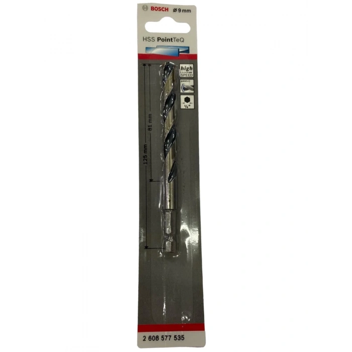Mey İthalat® Bosch Pointteq Altıgen Şaftlı Hss Matkap Ucu 9 mm