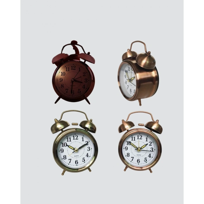 Mey İthalat® Bronz Metal Masa Saati