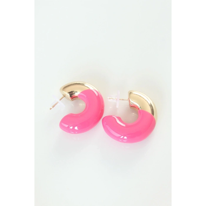Mey İthalat® CCB Pembe Gold Çift Renk Küpe