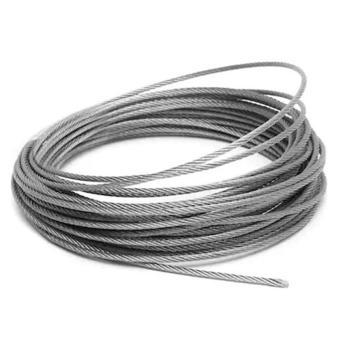Mey İthalat® Çelik Halat 5 mm 10 Metre (6X7 K.ÖZ)