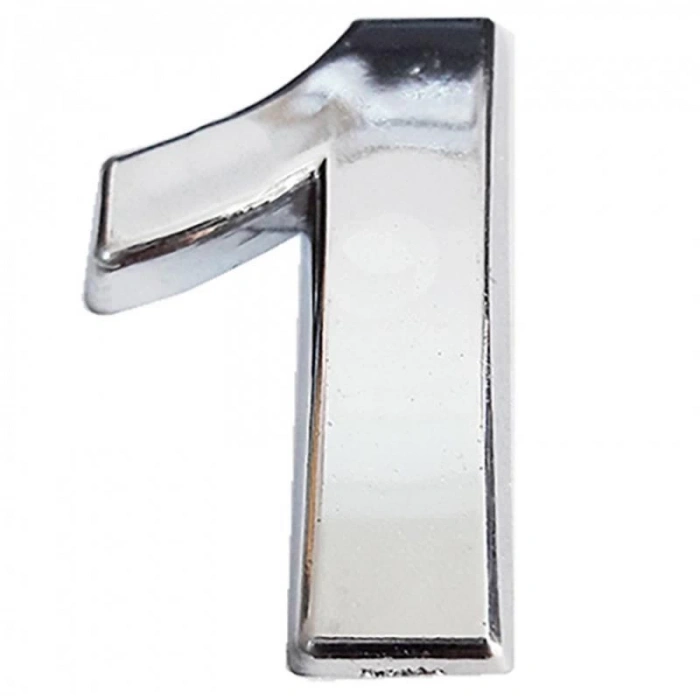Mey İthalat® Cemax Krom Yapışkanlı 1 Rakamı 5 cm