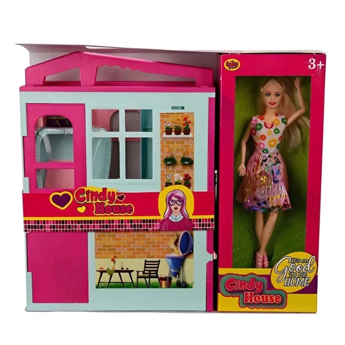 Mey İthalat® Cindy House Bebekli Oyun Evi 02617