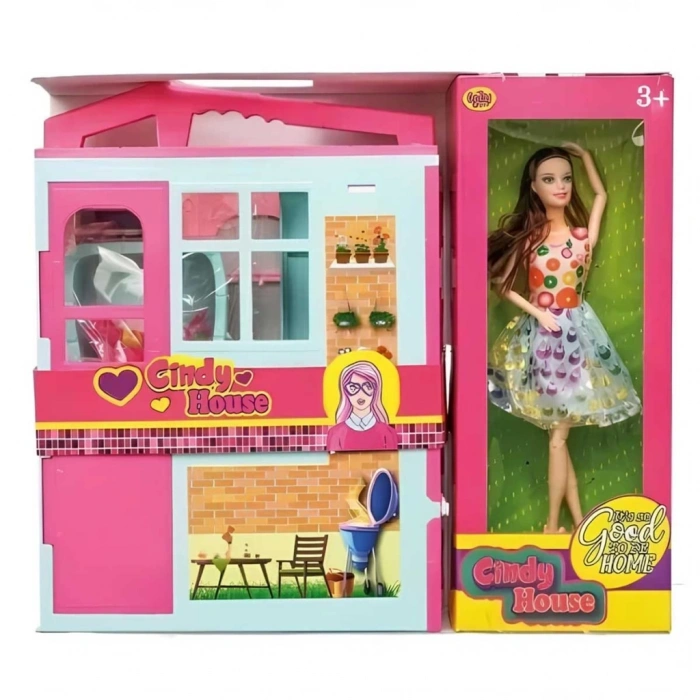Mey İthalat® Cindy House Bebekli Oyun Evi 02617