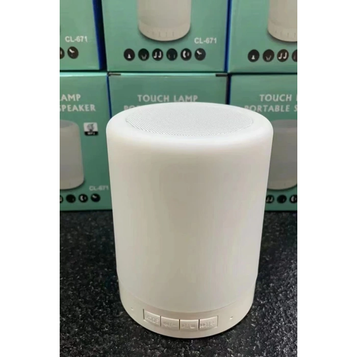 Mey İthalat®  CL-671 Şarjlı Dokunmatik Gece Lambalı Bluetooth Hoparlör