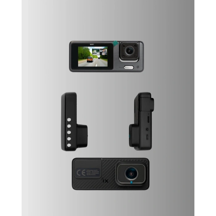 Mey İthalat® Çok Açılı Araç İçi DVR | Ön İç Arka Kamera, Döngü Video Kaydı