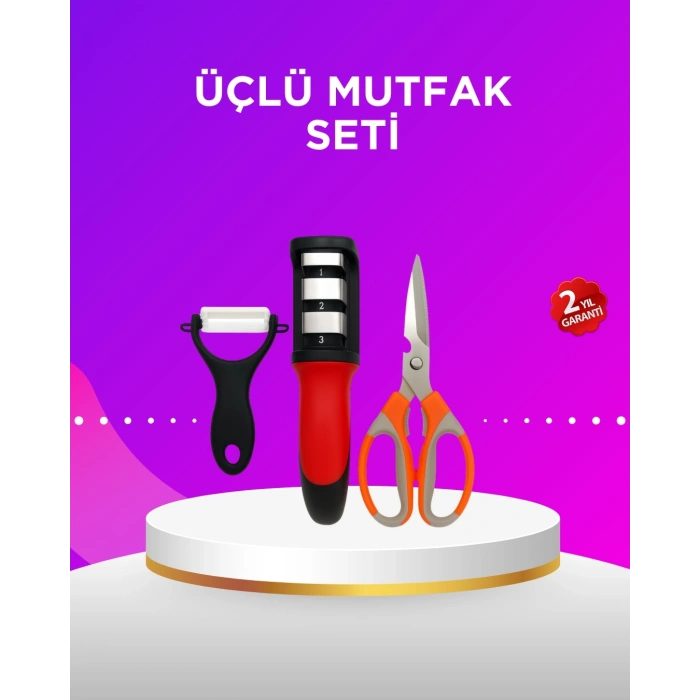 Mey İthalat® Çok Amaçlı Mutfak Makas Seti – Paslanmaz Çelik ve Ergonomik Tasarım