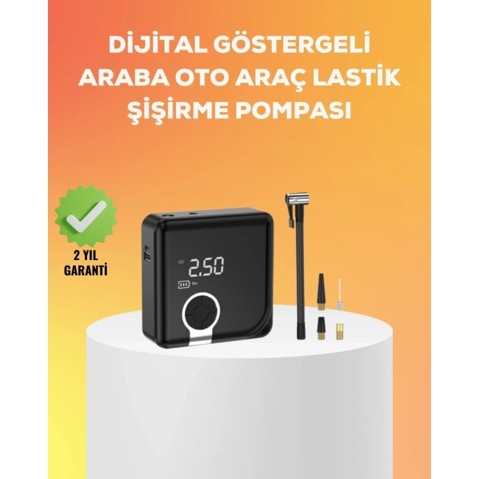 Mey İthalat® Çok Fonksiyonlu Akıllı Lastik Şişirme Cihazı