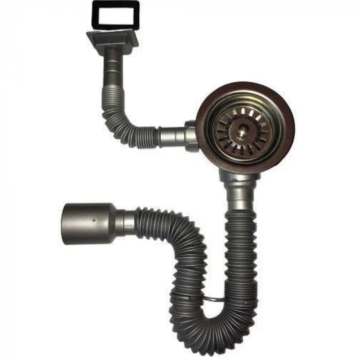 Mey İthalat® Çöpmak Kapalı Taşmalı Körüklü Evye Sifonu 50 mm