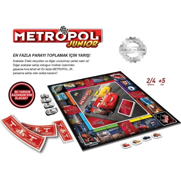Mey İthalat® CR 10303 Cars Metropol Junior Oyunu -KS Games