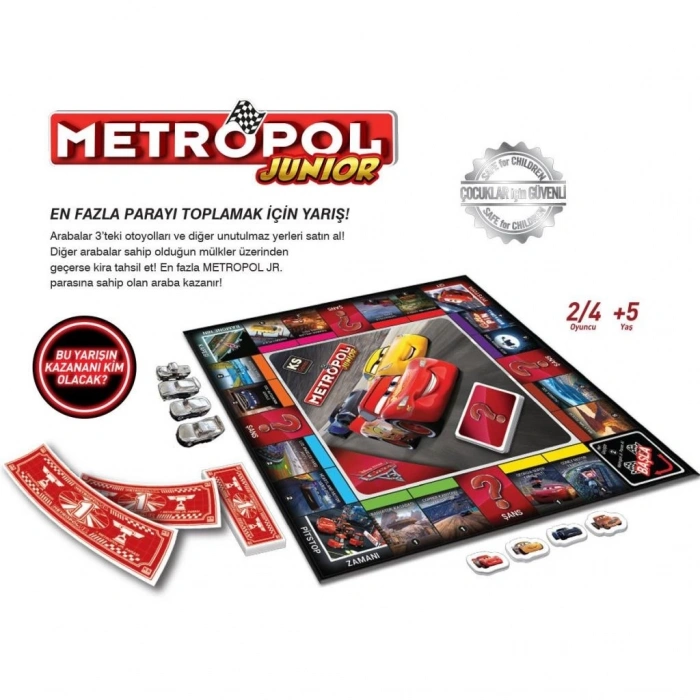 Mey İthalat® CR 10303 Cars Metropol Junior Oyunu -KS Games