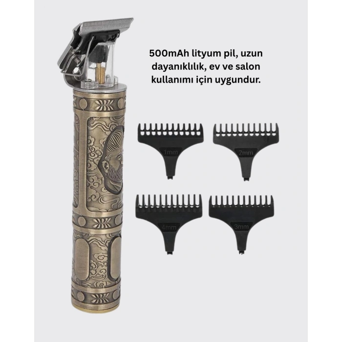 Mey İthalat® Dayanıklı Çelik Kafa ve Güçlü Motorlu Saç Sakal Makinesi