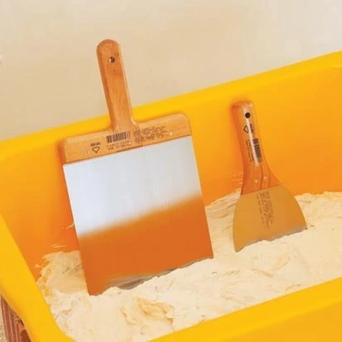 Mey İthalat® Dekor 008 Macun Ispatulası 14 cm Ahaşap Saplı