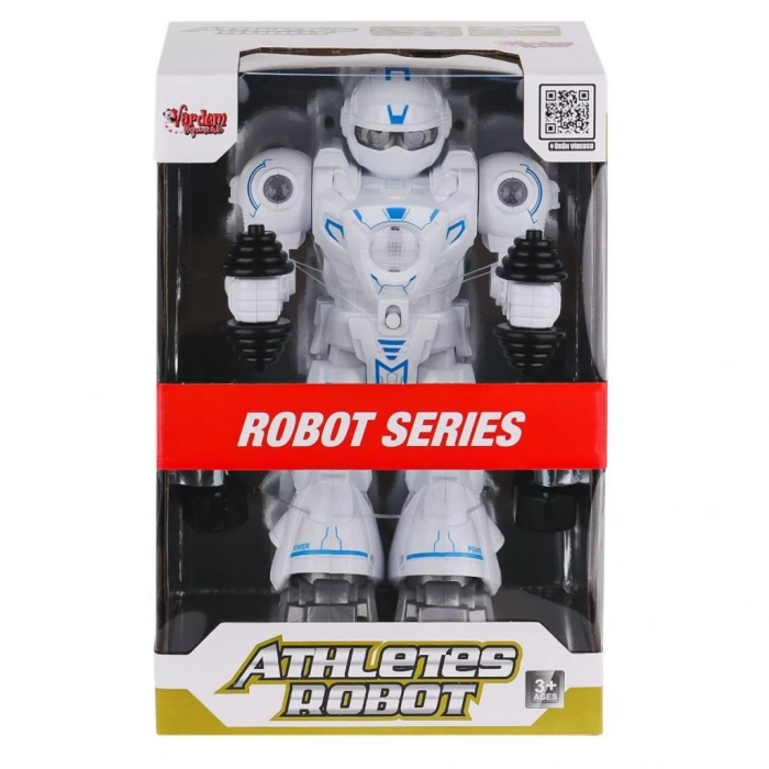 Mey İthalat® DF-6026 Işıklı ve Müzikli Hareketli Atletik Sporcu Robot -Vardem Oyuncak