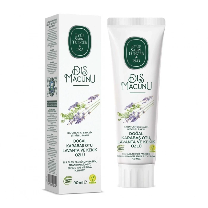 Mey İthalat®   Doğal Diş Macunu 90 Gr Karabaş Otu & Lavanta ve Kekik Özlü
