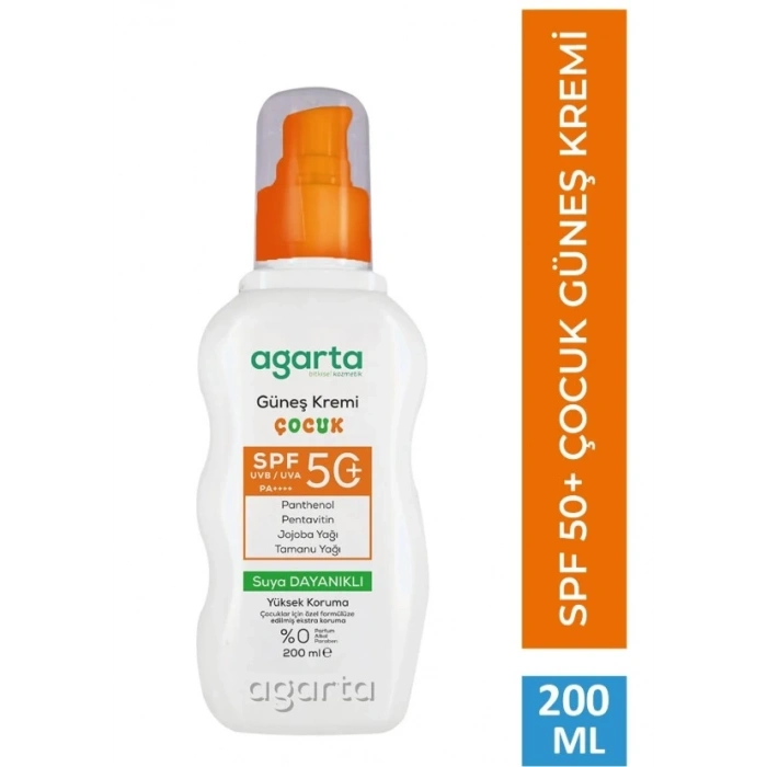 Mey İthalat®   Doğal Güneş Kremi Çocuk 50 SPF 200 ml