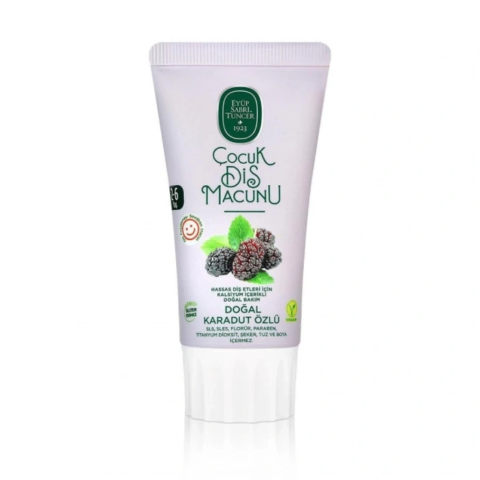 Mey İthalat®   Doğal Karadut Özlü Diş Macunu 2-6 Yaş 60 ml
