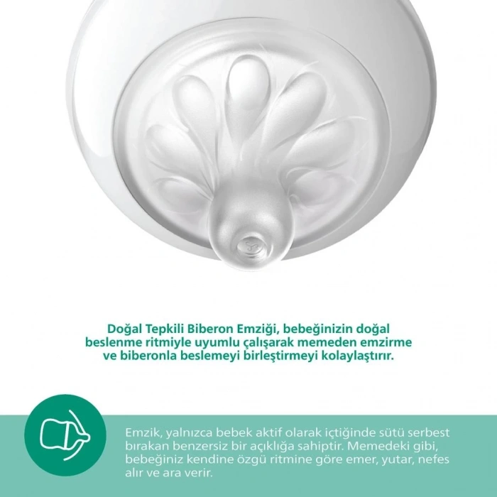 Mey İthalat®   Doğal Tepkili Natural Response Cam Biberon 240 ml 1+ Ay