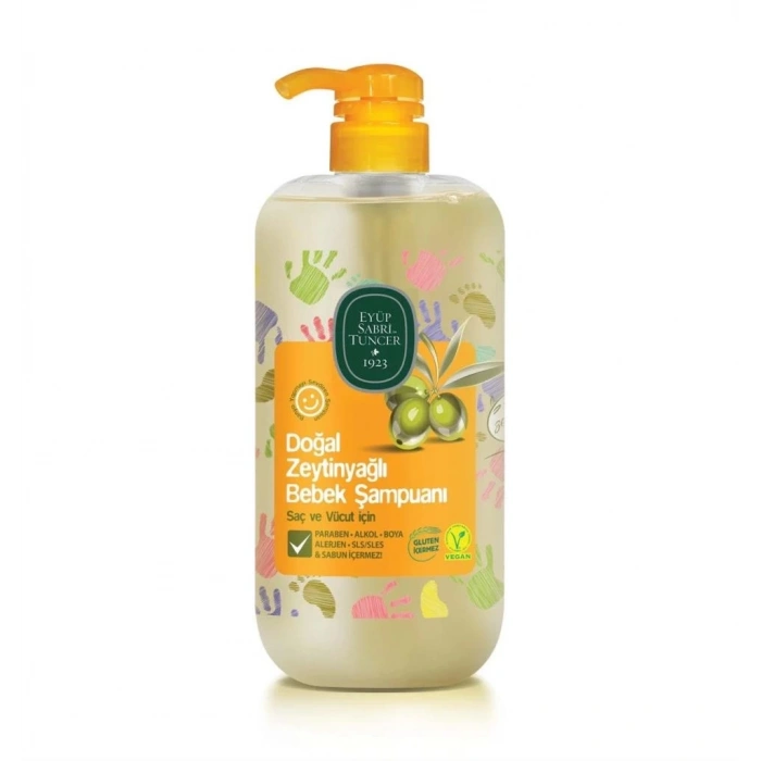 Mey İthalat®   Doğal Zeytinyağlı Bebek Şampuanı 600 ml