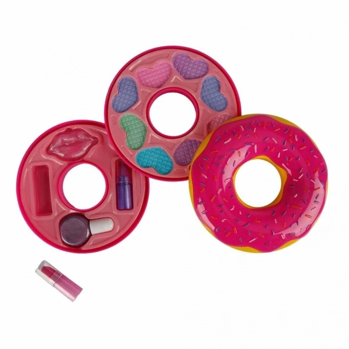 Mey İthalat® Donut Şekilli 2 Katlı Makyaj Güzellik Seti
