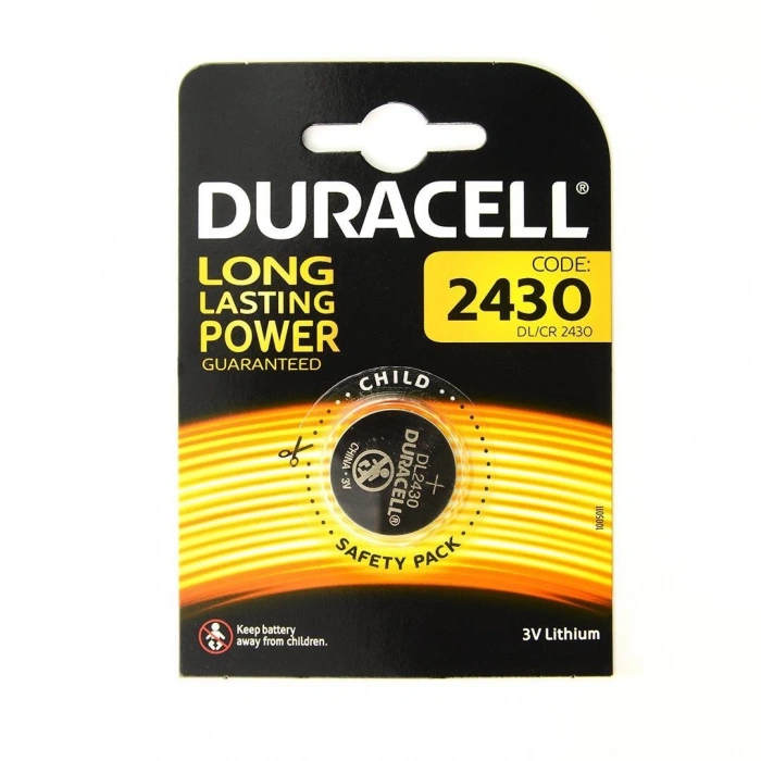 Mey İthalat® Duracell Yuvarlak Düğme Pil 2430 3 Volt