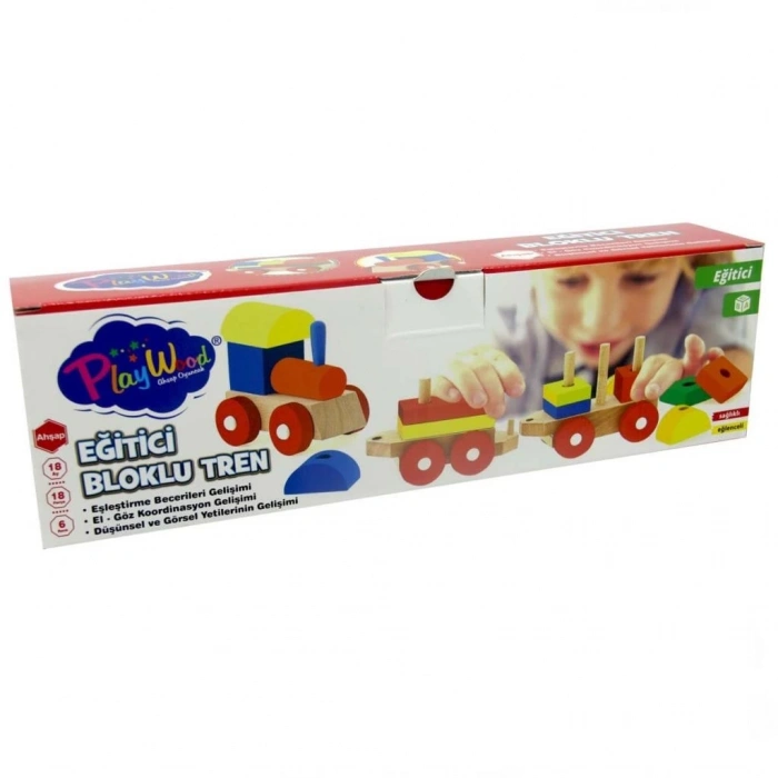 Mey İthalat® Eğitici Ahşap Bultak Tren