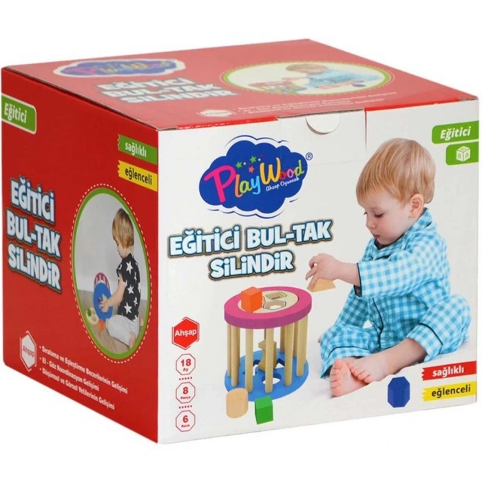 Mey İthalat® Eğitici Ahşap Silindir Bultak