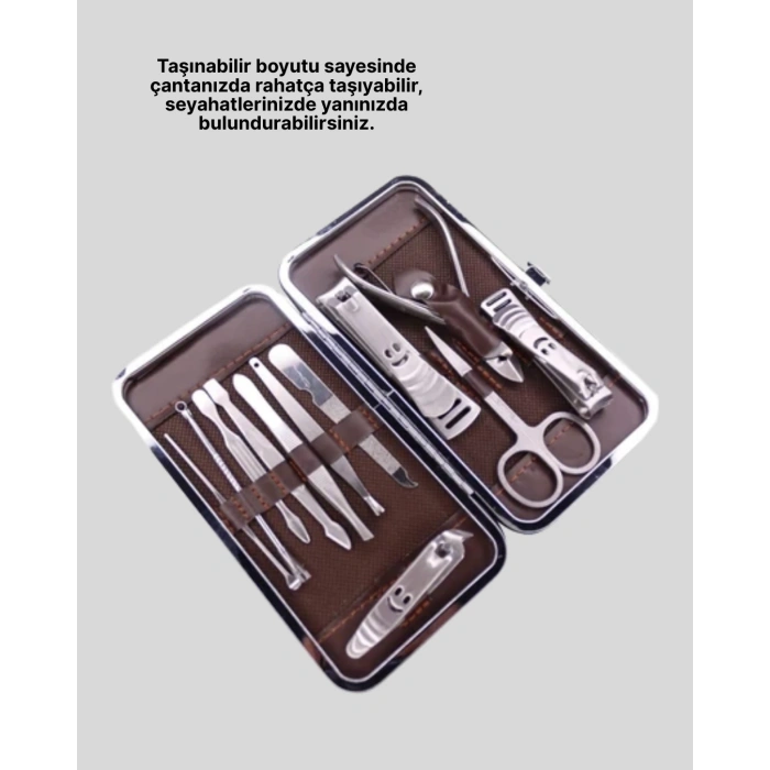 Mey İthalat® El ve Ayak Bakımı İçin Profesyonel 12 Bakım Seti