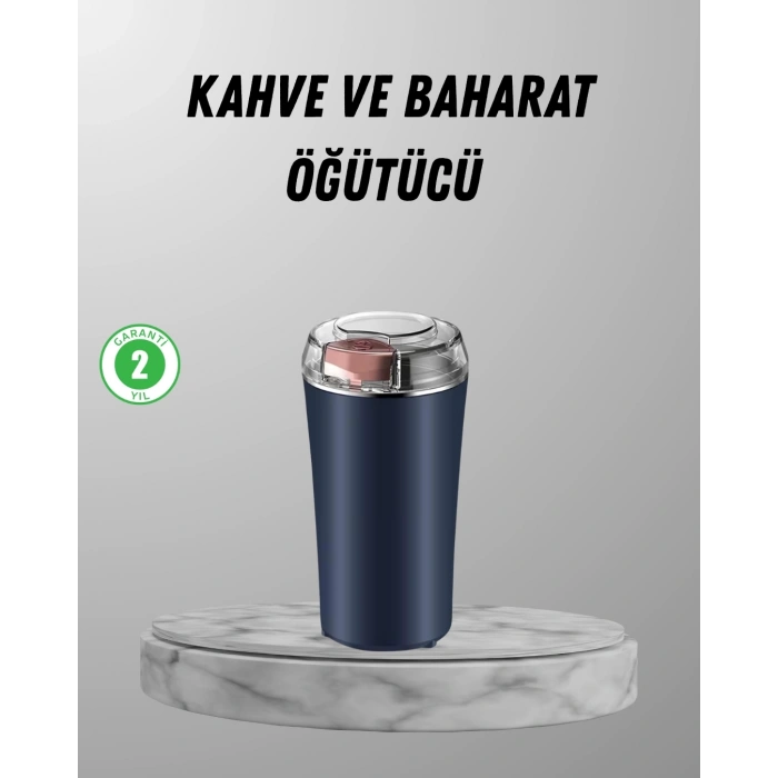 Mey İthalat® Elektrikli Kahve ve Baharat Öğütücü – Güçlü Motor, Paslanmaz Çelik Gövde, Kolay Temizlik
