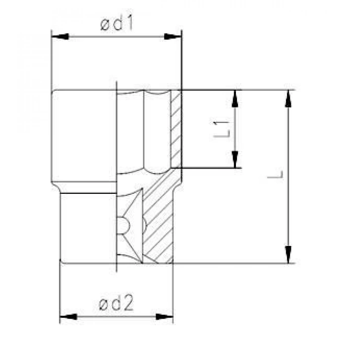 Mey İthalat® Elta 1115 1/2 Lokma Anahtar 10 mm