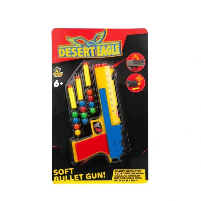 Mey İthalat® ER-132 Dart ve Top Atan Desert Eagle Tabanca  - Erdem Oyuncak