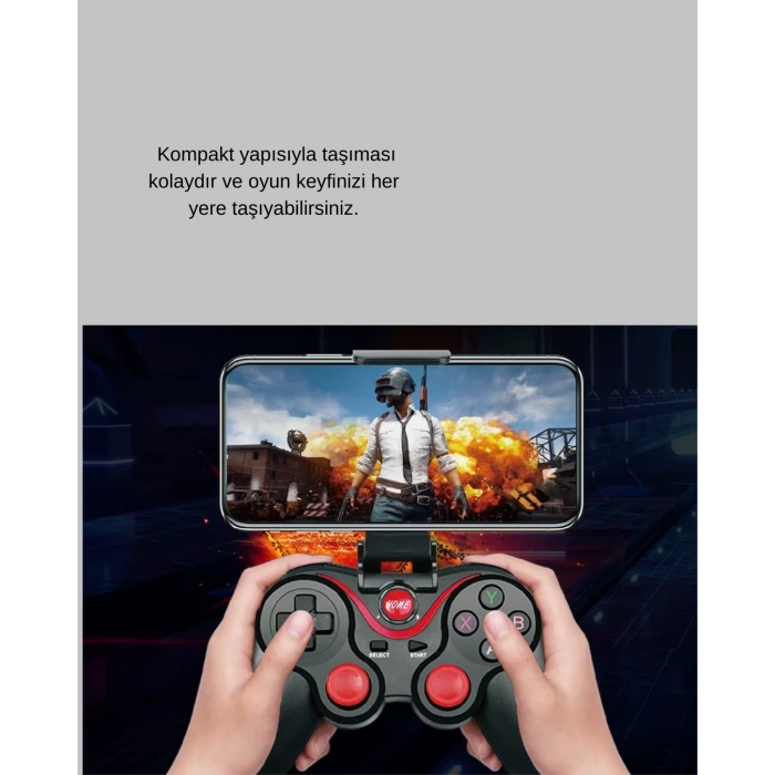Mey İthalat® Ergonomik Tasarımlı Şarjlı Kablosuz Gamepad