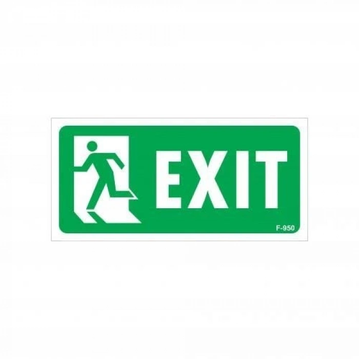Mey İthalat® Exit Sol Uyarı Levhası 17,5x25 KOD:950
