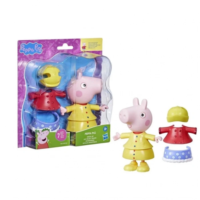 Mey İthalat® F8859 Peppa Pig ve Ailesi Kıyafetli Figür Seti +3 yaş