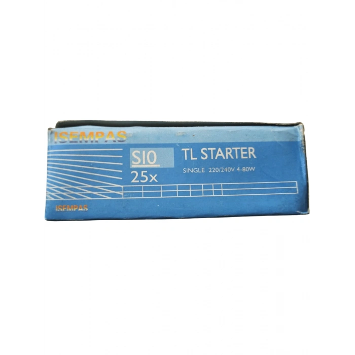 Mey İthalat® Floresan S10 Starter 220-240V 4-80 Watt 1 Paket (25 Adet)