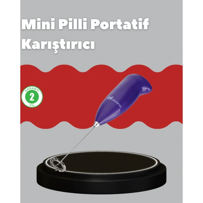 Mey İthalat® Frappe ve Cappuccino Maker – Taşınabilir Pilli Köpürtücü Mikser