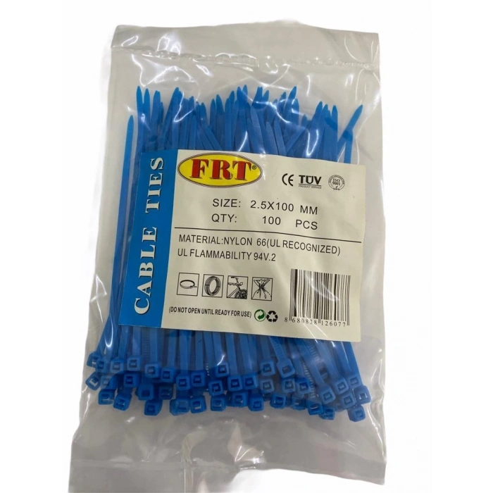 Mey İthalat® FRT Mavi 2,5x100 Kablo Bağı