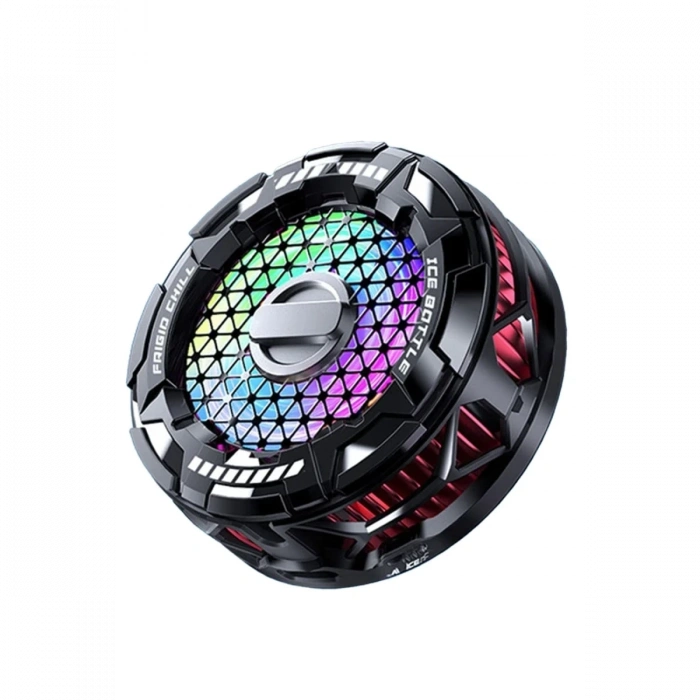 Mey İthalat®  FS02 15W RGB Radyatör Telefon Soğutucu Fan - Siyah