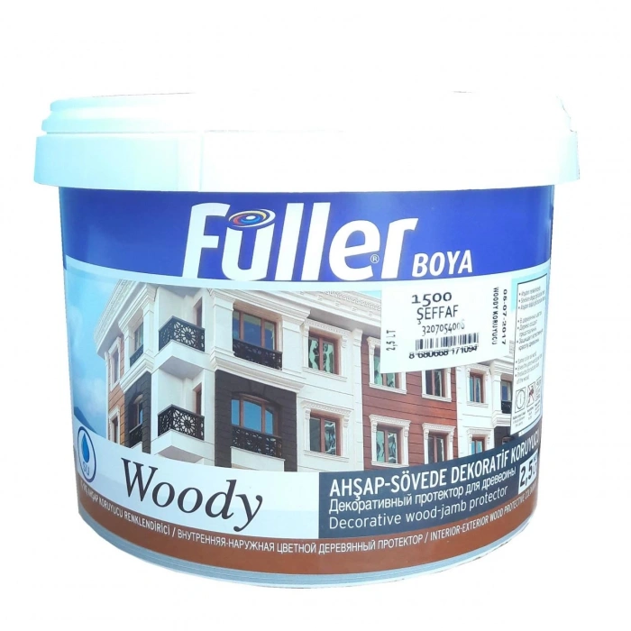Mey İthalat® Füller Woody Su Bazlı Şeffaf Vernik 2,5 Litre