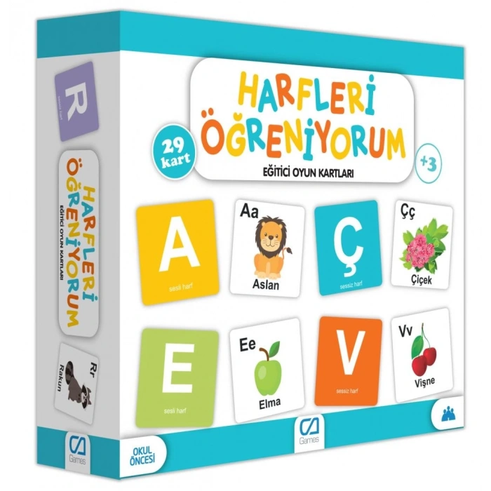 Mey İthalat® Games Harfleri Öğreniyorum Eğitici Oyun Kartları 29 Kart 5042
