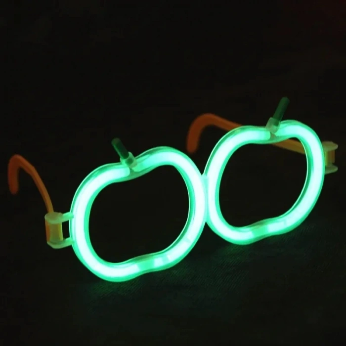Mey İthalat® Glow Stick Elma Gözlük - Glow Partisi Gözlüğü - Glow Stick Gözlük 12 Adet