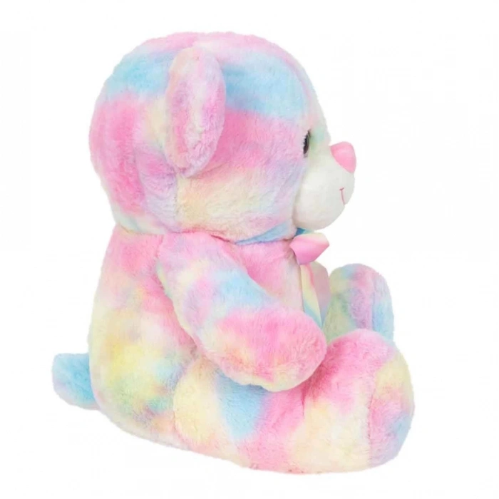 Mey İthalat®  Gökkuşağı Renkli Peluş Ayı 45 cm