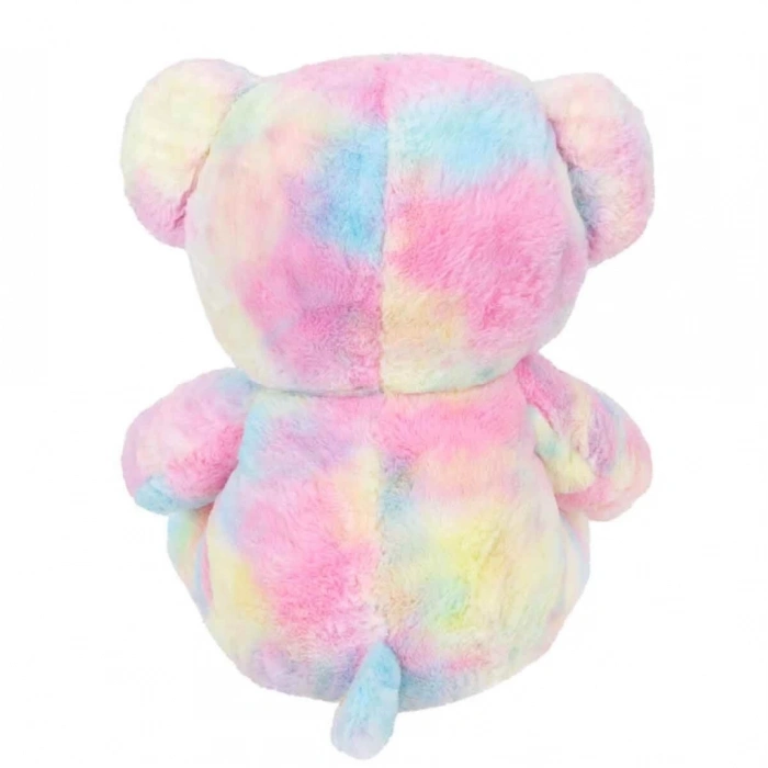 Mey İthalat®  Gökkuşağı Renkli Peluş Ayı 45 cm