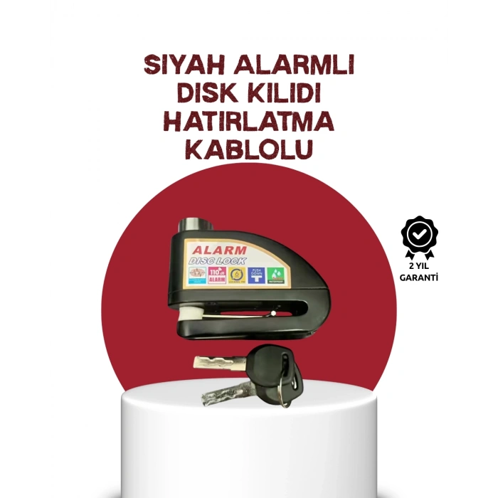 Mey İthalat® Güvenlik Sensörlü Alarmlı Disk Kilidi Motosiklet ve Bisiklet İçin