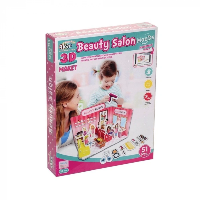Mey İthalat® Güzellik Salonu Maket 3 Boyutlu Puzzle