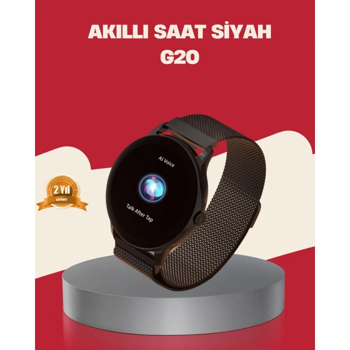 Mey İthalat® Haino Teko G20 Mini – Şık, Suya Dayanıklı, Bildirim ve Spor Modlu Akıllı Saat