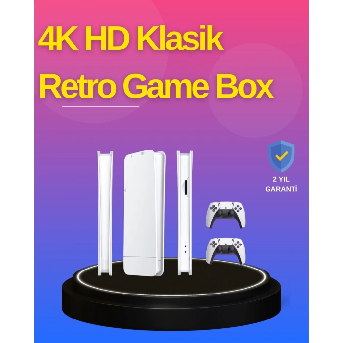 Mey İthalat® HDMI Çıkışlı Kablosuz 2 Kollu 4K Retro Oyun Kutusu