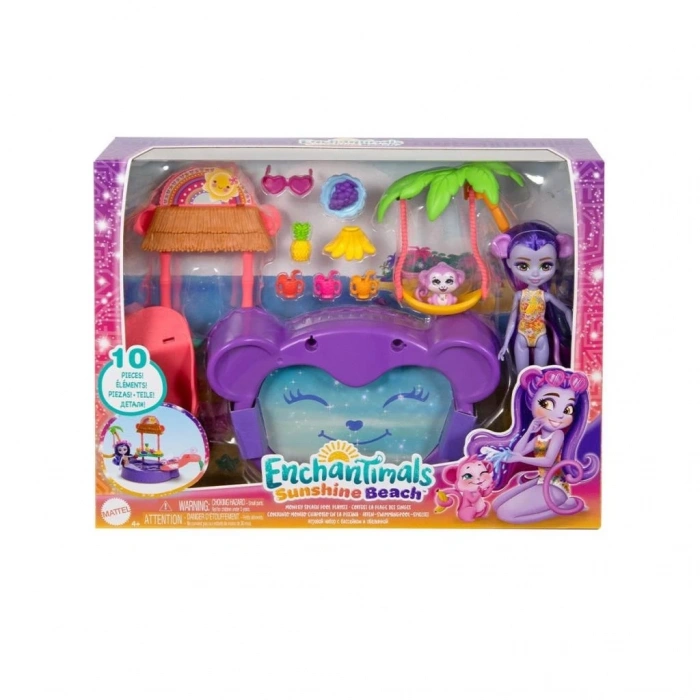 Mey İthalat® HTW73 Enchantimals Eğlenceli Havuz Partisi Oyun Seti