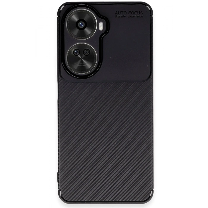 Mey İthalat®  Huawei Nova 12 SE Kılıf Auto Focus Karbon Kapak - Siyah