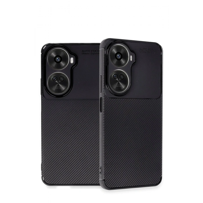 Mey İthalat®  Huawei Nova 12 SE Kılıf Auto Focus Karbon Kapak - Siyah